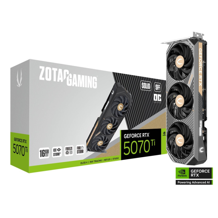 Gráfica Zotac GAMING GeForce RTX 5070 Ti SOLID SFF OC NVIDIA 16 GB GDDR7