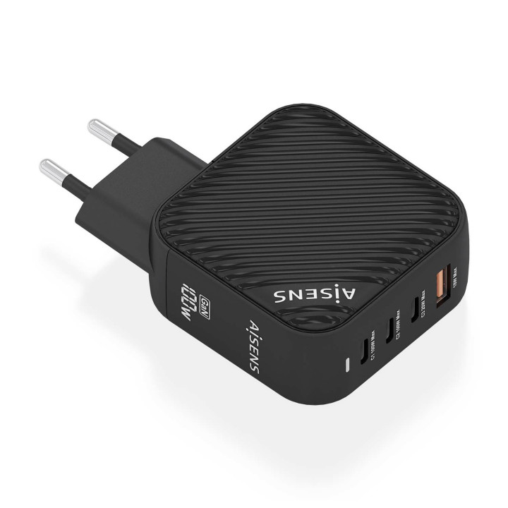 AISENS ASCH-100W4P029-BK carregador de dispositivos móveis Universal Preto AC Carregamento rápido Interior