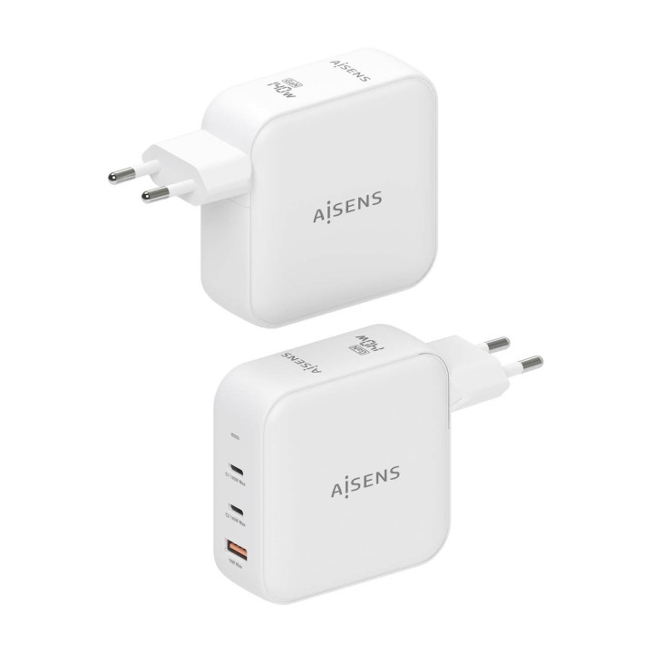 AISENS ASCH-140W3P030-W carregador de dispositivos móveis Universal Branco AC Carregamento rápido Interior