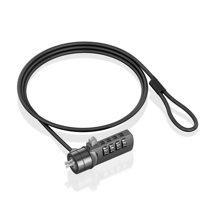 AISENS ASLK-D40N03-BK cadeado antirroubo Preto 1,5 m