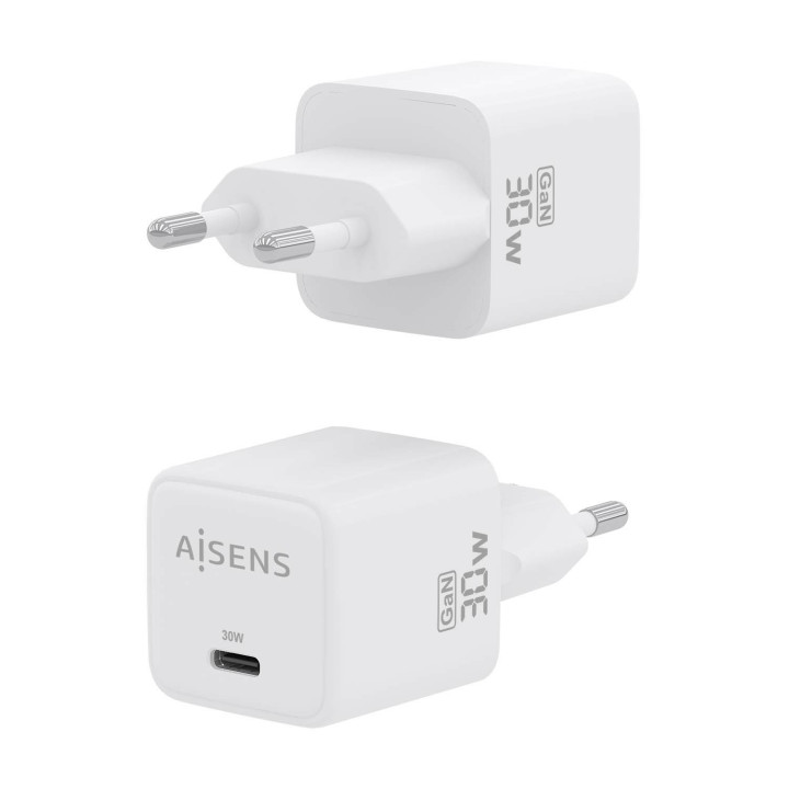 AISENS ASCH-30W1P035-W carregador de dispositivos móveis Universal Branco AC Carregamento rápido Interior