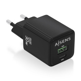 AISENS ASCH-30W2P038-BK carregador de dispositivos móveis Universal Preto AC Carregamento rápido Interior