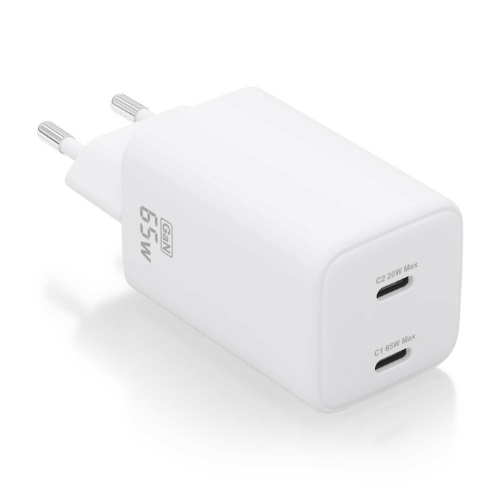 AISENS ASCH-65W2P039-W carregador de dispositivos móveis Universal Branco AC Carregamento rápido Interior
