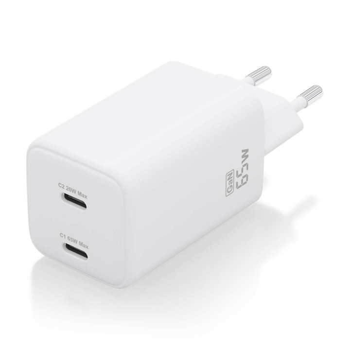 AISENS ASCH-65W2P039-W carregador de dispositivos móveis Universal Branco AC Carregamento rápido Interior