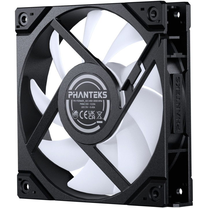 Ventoinha Phanteks M25 Gen2 PWM Reverse Airflow D-RGB 120mm Preto