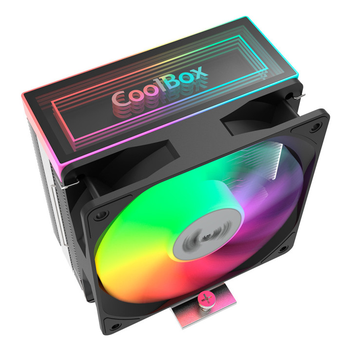 CoolBox Infinite Air 120 Processador Arrefecimento a ar 12 cm Alumínio, Preto 1 unidade(s)