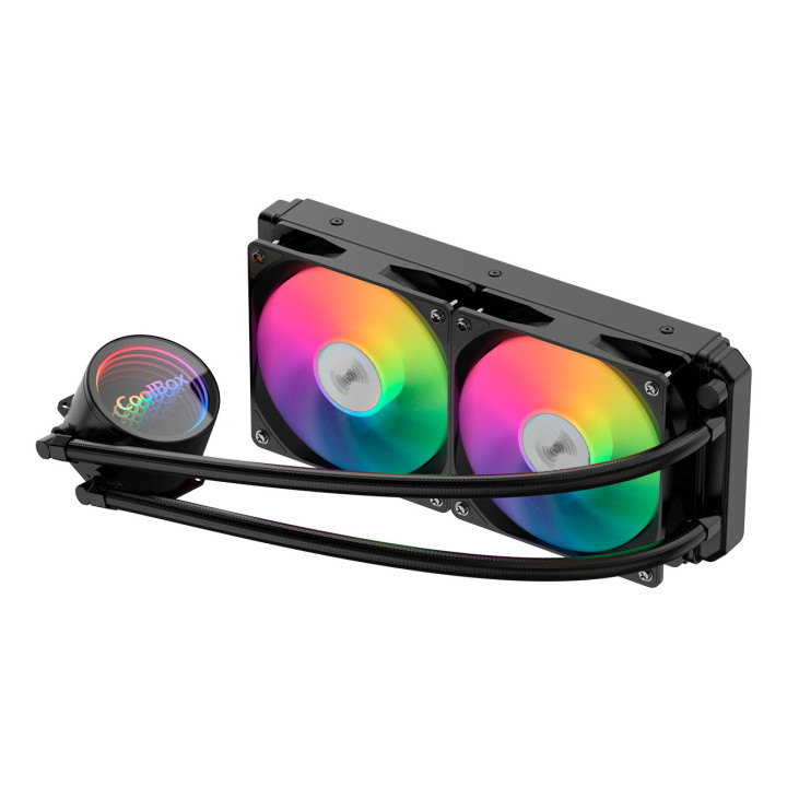 CoolBox Infinite Liquid 240 ARGB Processador Kit de arrefecimento líquido 12 cm Preto 1 unidade(s)