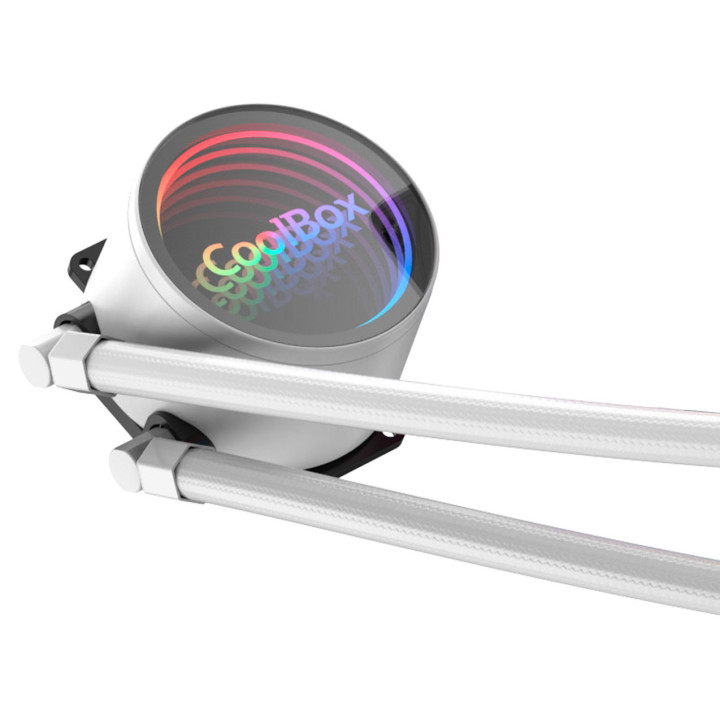 CoolBox Infinite Liquid 240 ARGB Processador Kit de arrefecimento líquido 12 cm Branco 1 unidade(s)