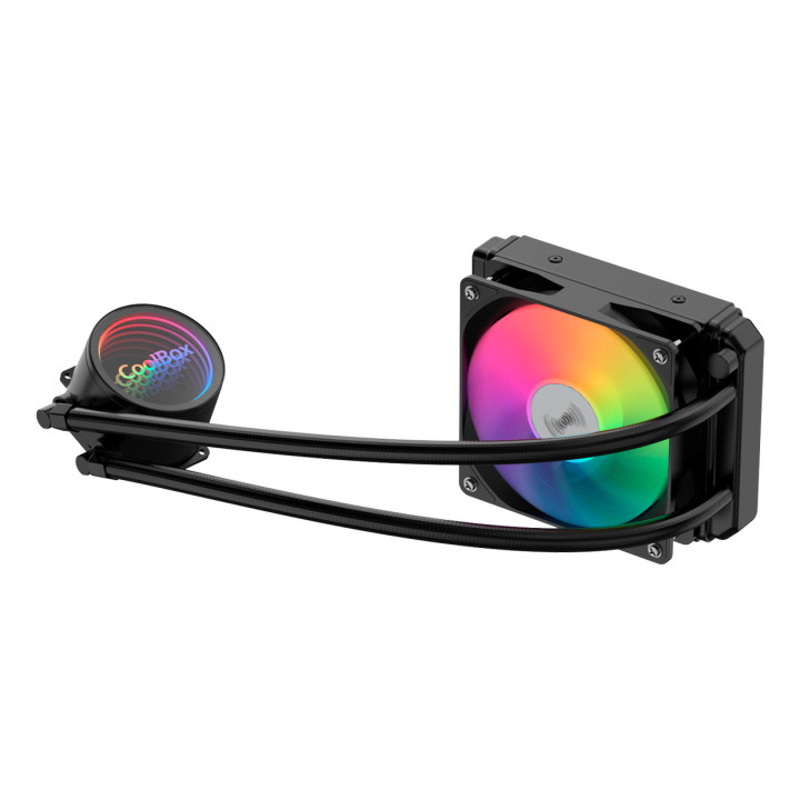 CoolBox Infinite Liquid 120 ARGB Processador Kit de arrefecimento líquido 12 cm Preto 1 unidade(s)