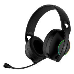 CoolBox WB01 RGB Auscultadores Com fios e sem fios Fita de cabeça Jogos USB Type-C Bluetooth Preto