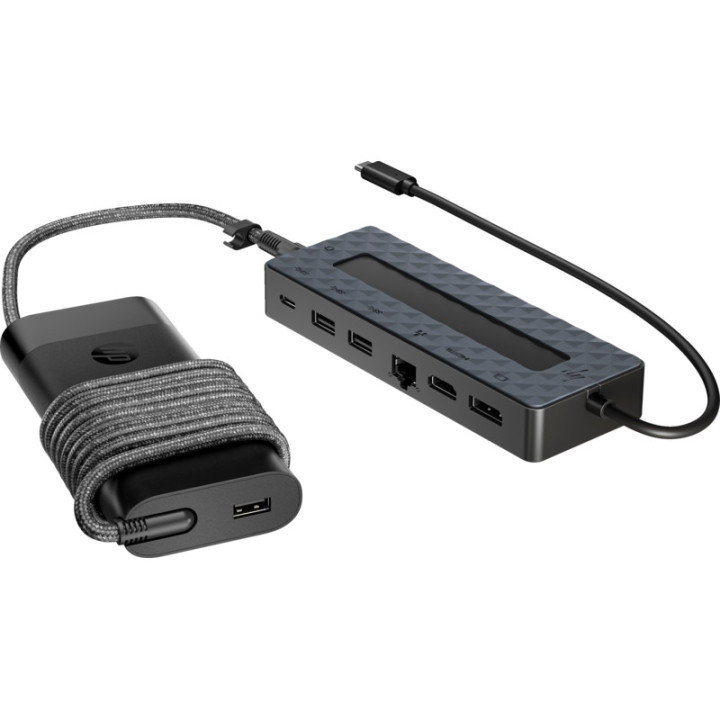 Conjunto de Carregador para portátil e Hub USB-C HP Universal