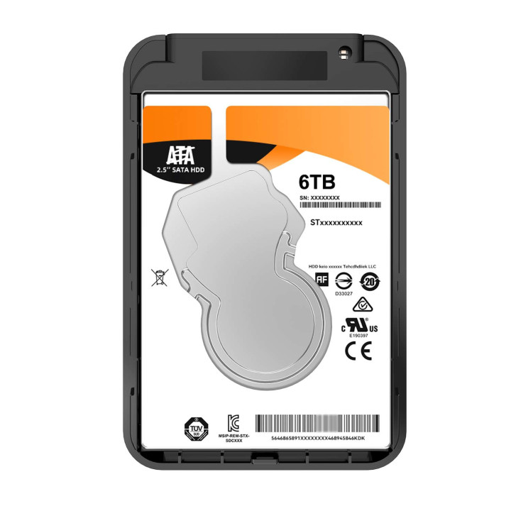 AISENS ASE-2521B Caixa para Discos Rígidos Caixa de disco rígido Preto 2.5" Energia por USB
