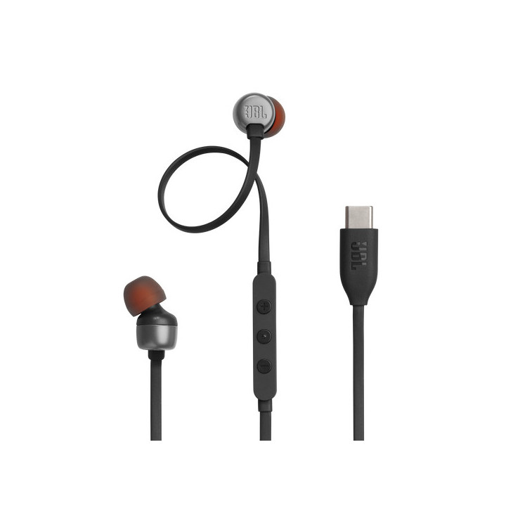 JBL Tune 310C Auscultadores Com fios Intra-auditivo Chamadas Música USB Type-C Preto