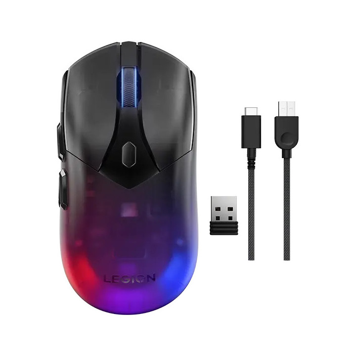 Lenovo Legion M410 rato Jogos Ambidestro RF Wireless + USB Type-C Ótico 16000 DPI