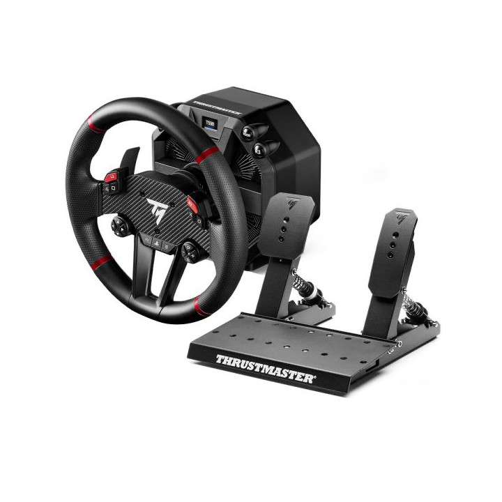 Thrustmaster T598 Preto, Vermelho USB Volante + Pedais PC, PlayStation 4, PlayStation 5