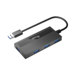 Equip 128956 hub de interface USB 3.2 Gen 1 (3.1 Gen 1) Type-A 5000 Mbit s Preto