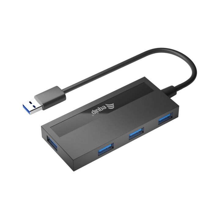Equip 128956 hub de interface USB 3.2 Gen 1 (3.1 Gen 1) Type-A 5000 Mbit s Preto