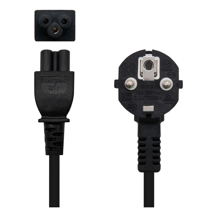 Nanocable 10.22.0302-L300 cabo de energia Preto 3 m CEE7 7 Acoplador C5
