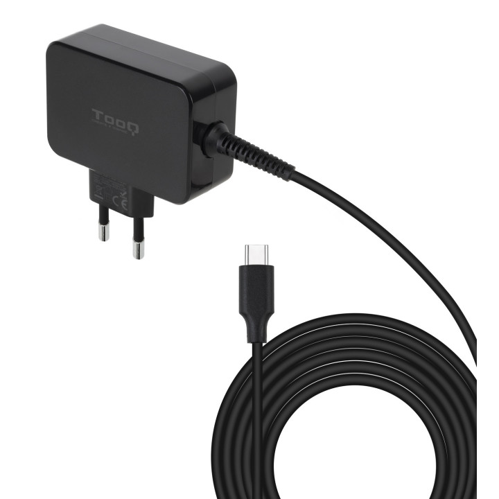 TooQ TQLC-USBCGAN45PD carregador de dispositivos móveis Computador portátil, Universal Preto AC Interior