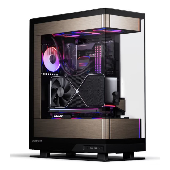 Caixa ATX Phanteks Evolv Series X2 Vidro Temperado DRGB Preto/Dourado