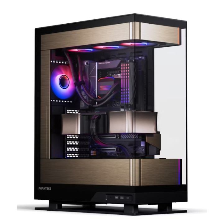 Caixa ATX Phanteks Evolv Series X2 Vidro Temperado DRGB Preto/Dourado