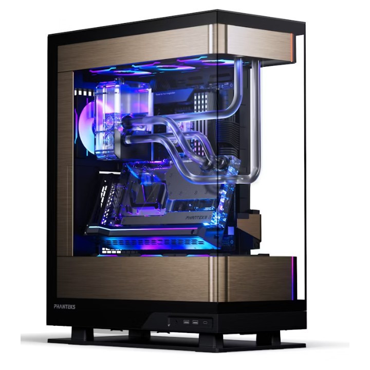 Caixa ATX Phanteks Evolv Series X2 Vidro Temperado DRGB Preto/Dourado