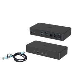 i-tec CADUAL4KDOCKPD2 base & duplicador de portas Com fios USB 3.2 Gen 1 (3.1 Gen 1) Type-C Preto
