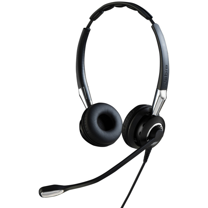 Jabra 2409-820-204 auscultador Auscultadores Com fios Fita de cabeça Escritório Call center Preto, Prateado