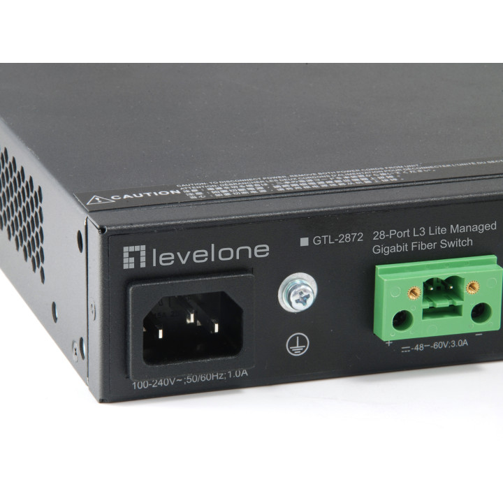 LevelOne GTL-2872 switch de rede Gerido L3 Preto