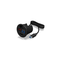 ICY BOX IB-HUB1404 tomada Preto