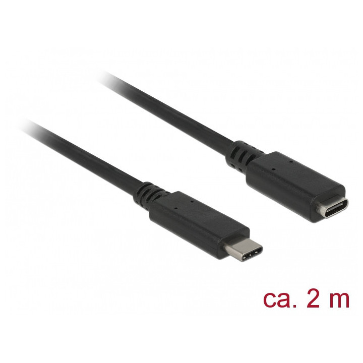 DeLOCK SuperSpeed USB cabo USB USB 3.2 Gen 1 (3.1 Gen 1) 2 m USB C Preto