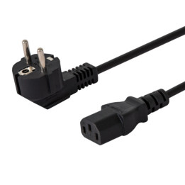 Savio CL-98 cabo de energia Preto 1,8 m IEC C13 Ficha de alimentação tipo E