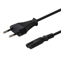Savio CL-105 cabo de energia Preto 3 m IEC Type E (3.4 mm, 3.1 mm) IEC C7