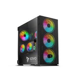 Savio SAVGC-RAPTORX1 caixa para computador Midi Tower Preto