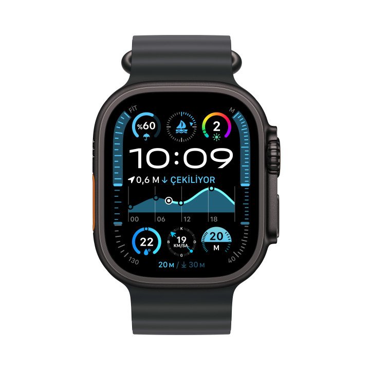 Apple Watch Ultra 2 OLED 49 mm Digital 410 x 502 pixels Ecrã táctil 4G Preto Wi-Fi GPS