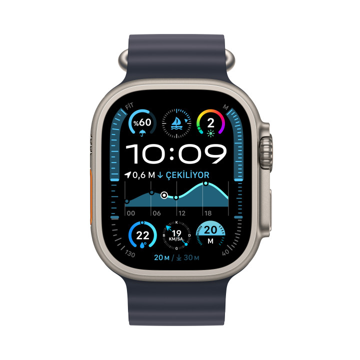 Apple Watch Ultra 2 OLED 49 mm Digital 410 x 502 pixels Ecrã táctil 4G Titânio Wi-Fi GPS