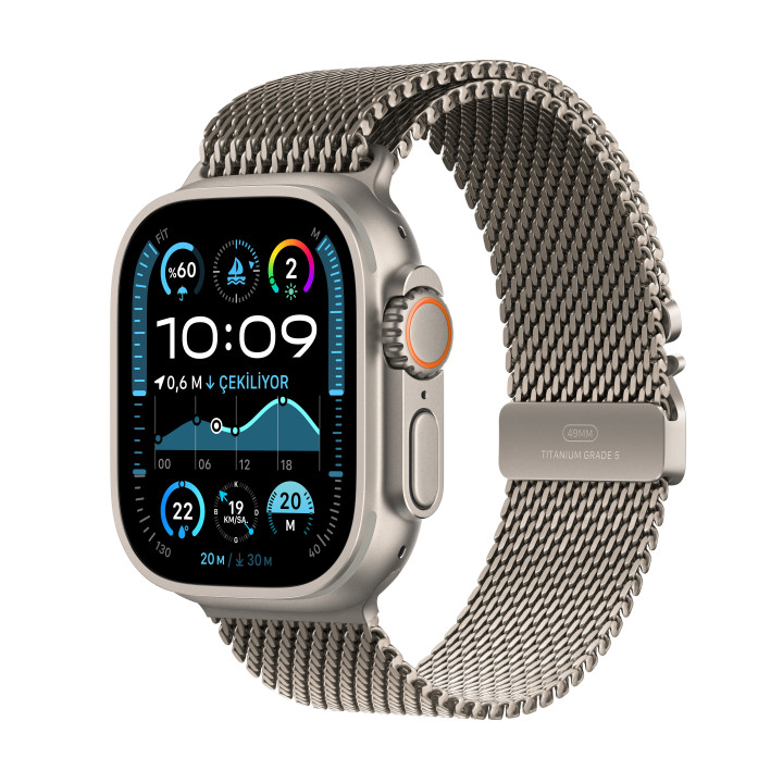 Apple Watch Ultra 2 OLED 49 mm Digital 410 x 502 pixels Ecrã táctil 4G Titânio Wi-Fi GPS
