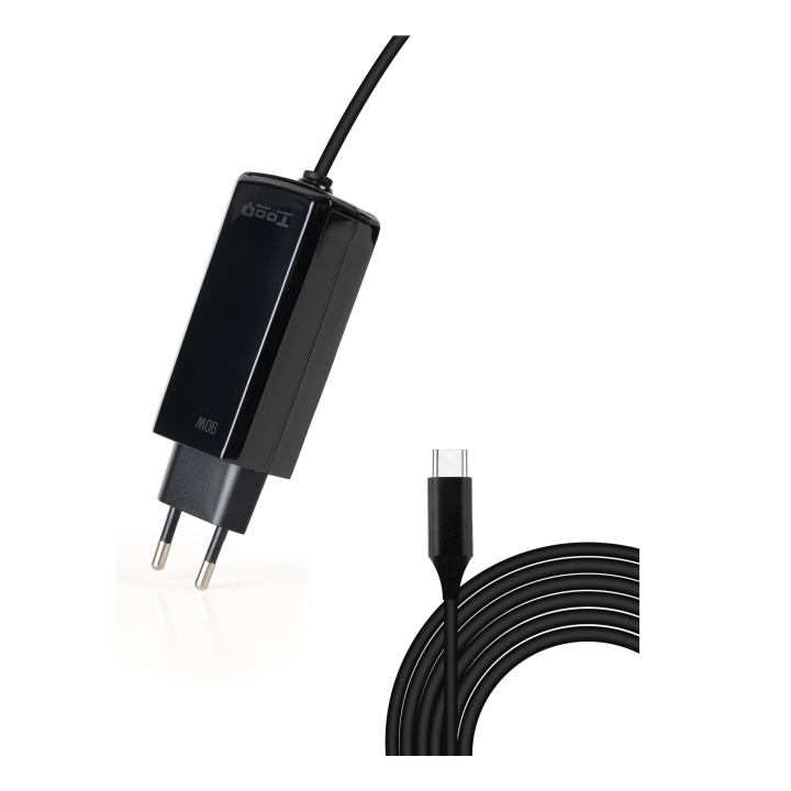 TooQ TQLC-USBCGAN90PD-C carregador de dispositivos móveis Computador portátil, Universal Preto AC Interior