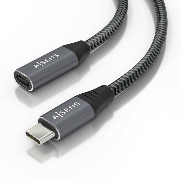 AISENS A107-0761 cabo USB USB 3.2 Gen 2x2 1,5 m USB C Cinzento