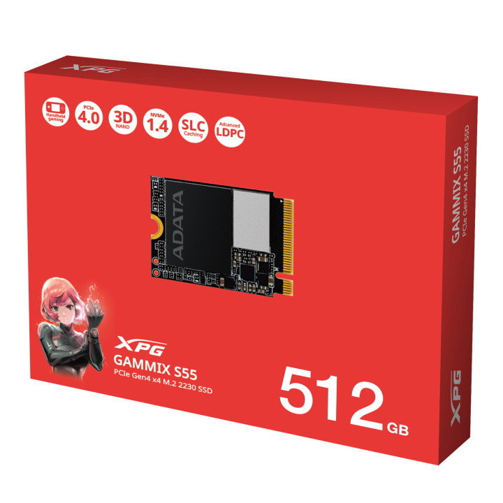 ADATA SGAMMIXS55-512G-C disco SSD 512 GB M.2 PCI Express 4.0 NVMe 3D NAND