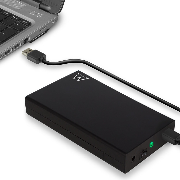 Caixa Externa 3.5" Ewent EW7056 USB 3.2 Gen 1 SATA 3 Preta