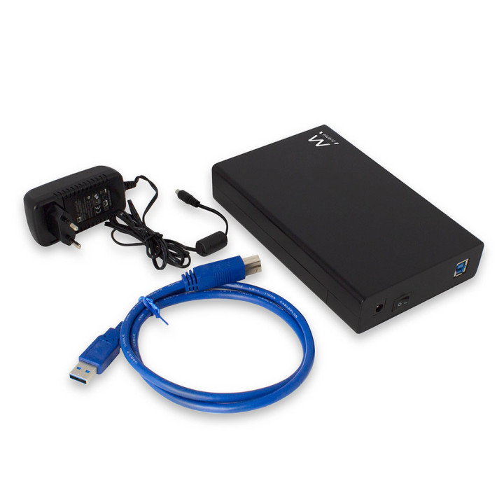 Caixa Externa 3.5" Ewent EW7056 USB 3.2 Gen 1 SATA 3 Preta