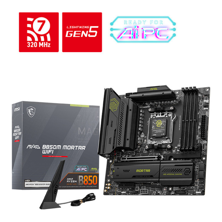 Motherboard MSI MAG B850M MORTAR WIFI AM5 micro ATX