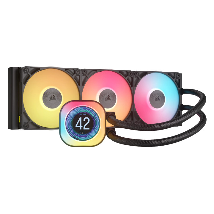 Corsair iCUE LINK TITAN 360 RX LCD Processador Arrefecimento a ar 12 cm Preto 1 unidade(s)