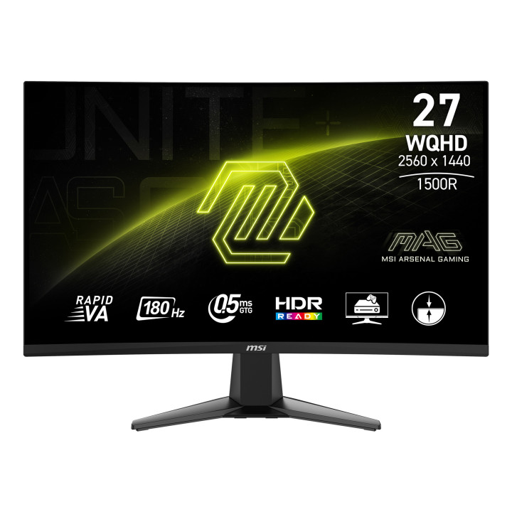 MSI MAG 27CQ6F monitor de ecrã 68,6 cm (27") 2560 x 1440 pixels Quad HD LCD Preto