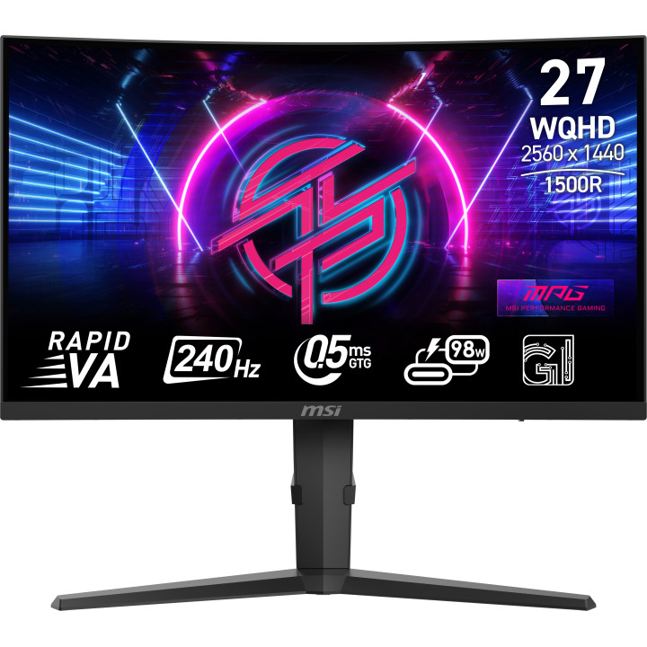 MSI MPG 275CQRXF monitor de ecrã 68,6 cm (27") 2560 x 1440 pixels Wide Quad HD Preto