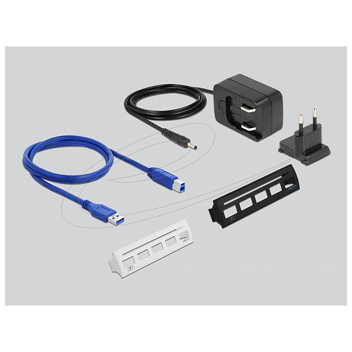 Hub Delock 4 Port USB 5 Gbps , 1 port USB power internal / external