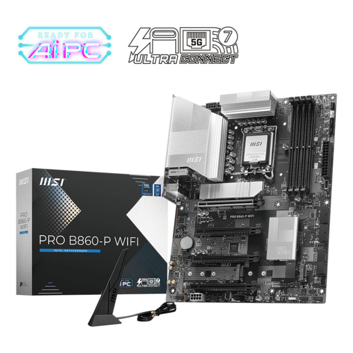Motherboard MSI PRO B860-P WIFI Intel B860 LGA 1851 (Socket V1) ATX