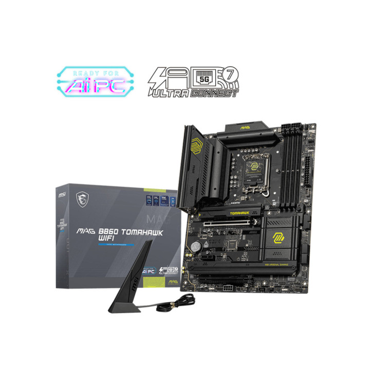 Motherboard MSI MAG B860 TOMAHAWK WIFI Intel B860 LGA 1851 (Socket V1) ATX