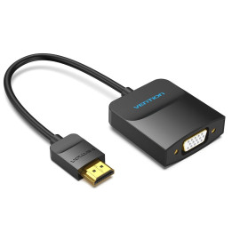 Vention 42154 adaptador de cabo de vídeo 0,15 m HDMI Type A (Standard) VGA (D-Sub) Preto